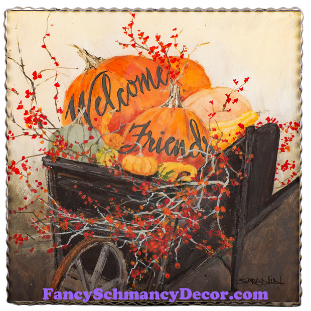 Gallery Welcome Wheelbarrow by The Round Top Collection F19088