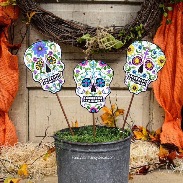 Day of The Dead Skulls The Round Top Collection F9052