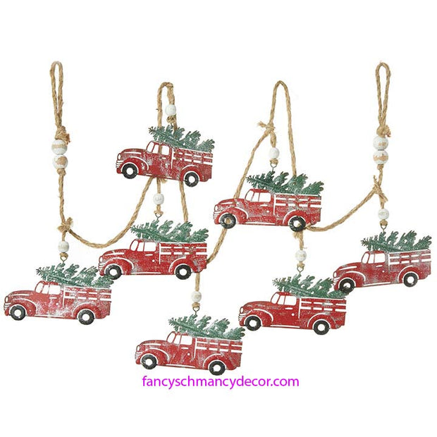 6' Red Truck Metal Garland by RAZ Imports
