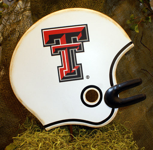 GTTU008 NCAA Texas Tech University Helmet Stake The Round Top Collection - FancySchmancyDecor