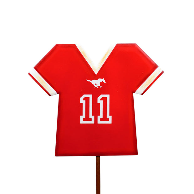 GY206-SMU Southern Methodist University Jersey Stake by The Round Top Collection - FancySchmancyDecor