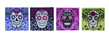 Light-Up Calavera Block Decor