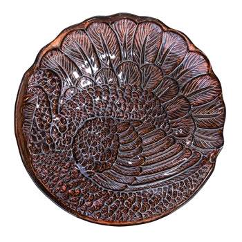Fused Glass Turkey Platter