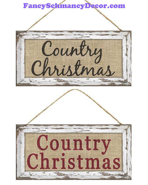 12.5" L X 6" H Country Christmas Sign