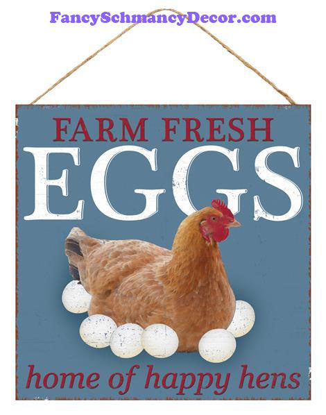 10" Happy Hens Sign