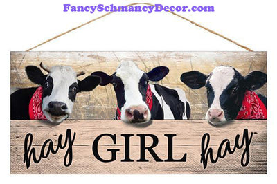 12.5" L X 6" H Hay Girl Hay Sign