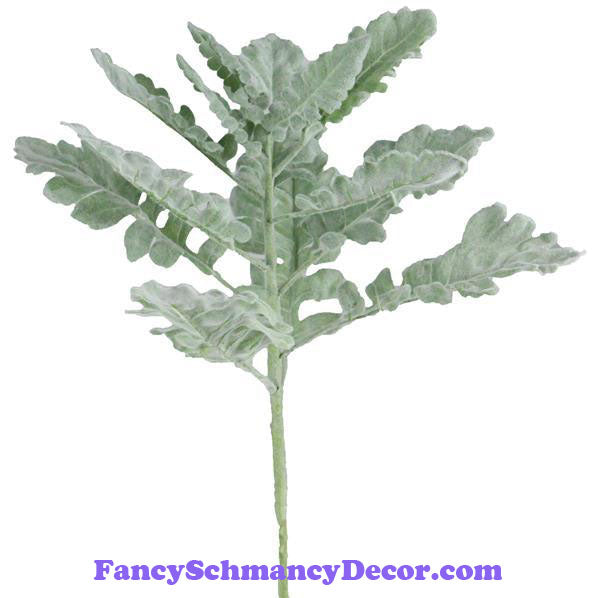 18"L Fabric Dusty Miller Spray