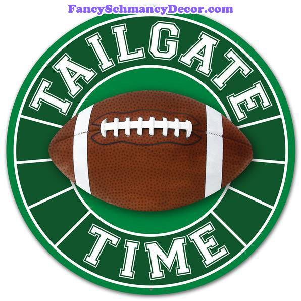 12" Dia Tailgate Time Football Sign