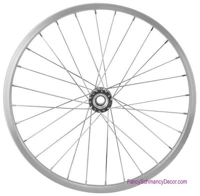16.5" Decorative Bicycle Silver Rim