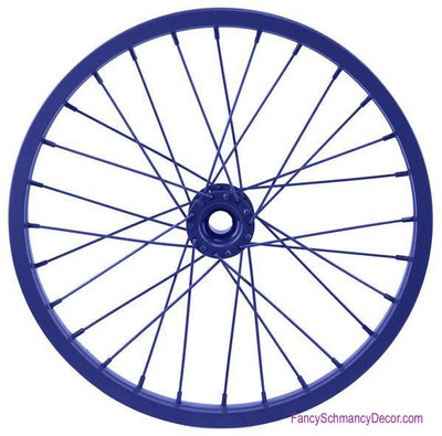 16.5" Decorative Bicycle Blue Rim