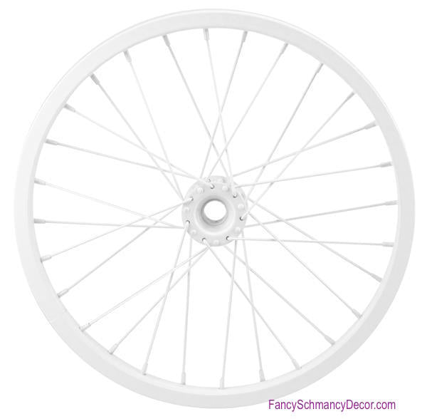 16.5" Decorative Bicycle White Rim –