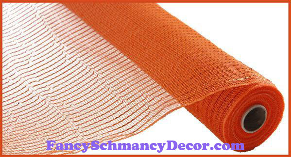 10" X 10 yd Orange with Orange Foil Wide Foil Mesh