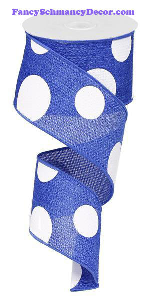 2.5" X 10 yd Royal Blue Giant Multi Dots