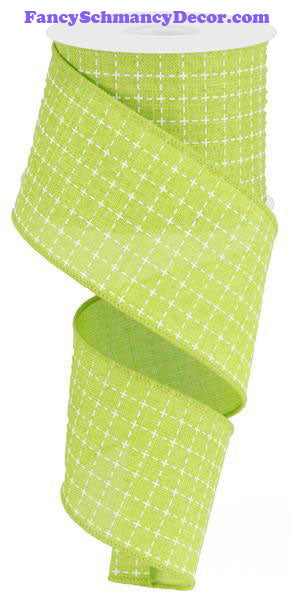 2.5" X 10 yd Raised Stitched Squares/Royal Ribbon