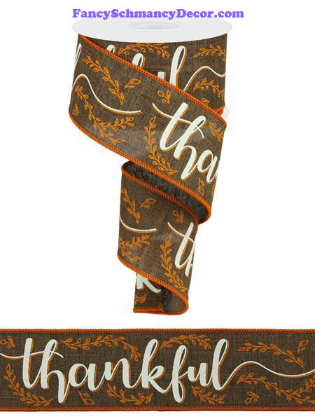 2.5" X 10 yd Thankful On Royal