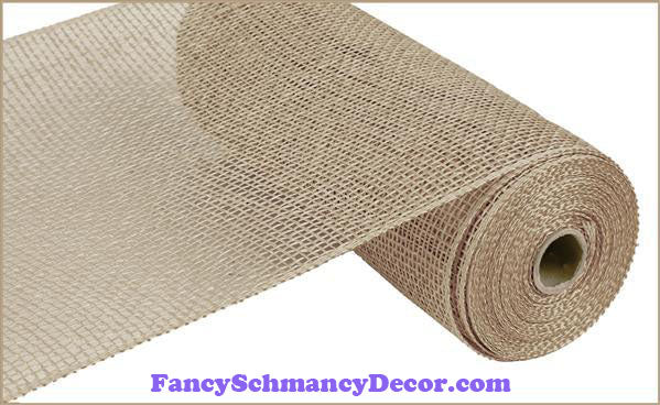10" X 10 yd Poly Natural Burlap Mesh