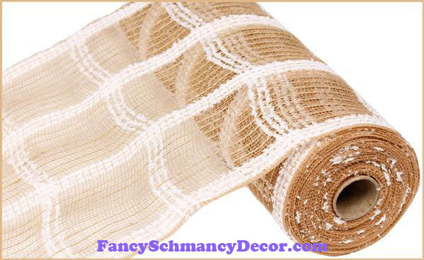 10.5" X 10 yd Cotton Drift Jute Natural Check