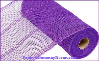 10.5" X 10 yd Purple Wide Tinsel Pp Foil Mesh