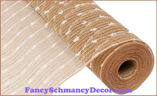 21" X 10 yd Cotton Ball/Poly/Jute Mesh