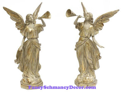 2 Asst 16"H Angel W/Horn