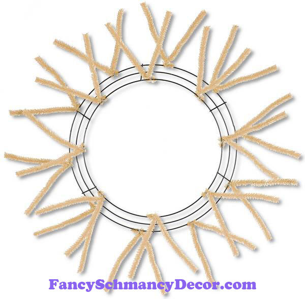 20" Wire, 30"Oad-Pencil Work Burlap Wreath –