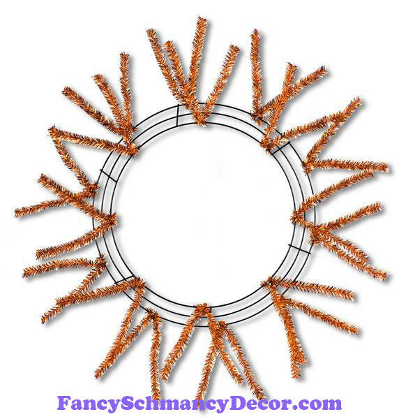 15"Wire,25"Oad-Pencil Metal Copper Work Wreath