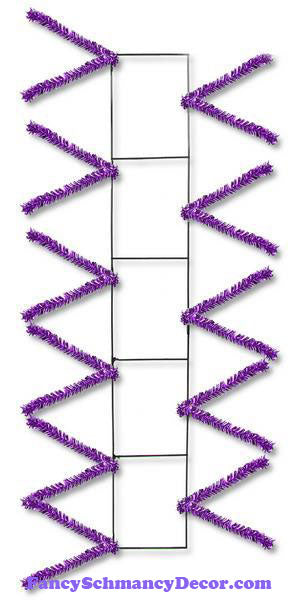 22"Lx4"W Wire Work Metallic Purple Pencil Rail –