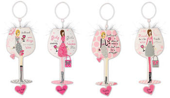 Girly & Pink Wine Charm & Magnet - FancySchmancyDecor