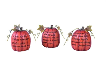 Pumpkin Decor with Sayings