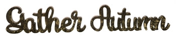 Wood Texture Gold Foil Harvest Word Blocks