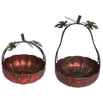 Metal Pumpkin Basket