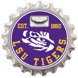 Collegiate Bottle Buster Bottle Opener Magnet Coaster Louisiana State University LSU - FancySchmancyDecor