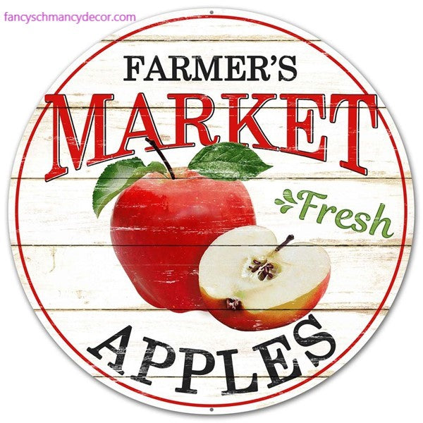 12" Farmer's Market Fresh Apples Sign