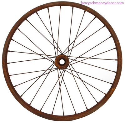 16.5"Dia Decorative Rust Bicycle Rim