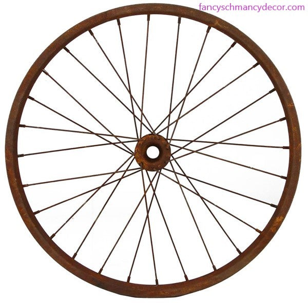 16.5"Dia Decorative Rust Bicycle Rim