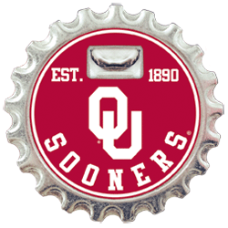 Collegiate Bottle Buster Bottle Opener Magnet Coaster Oklahoma University - FancySchmancyDecor