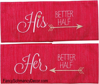 His and Her Better Half Pillow Wrap Set