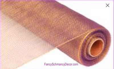 21" x 10 yards Two Tone Purple Gold Deco Mesh