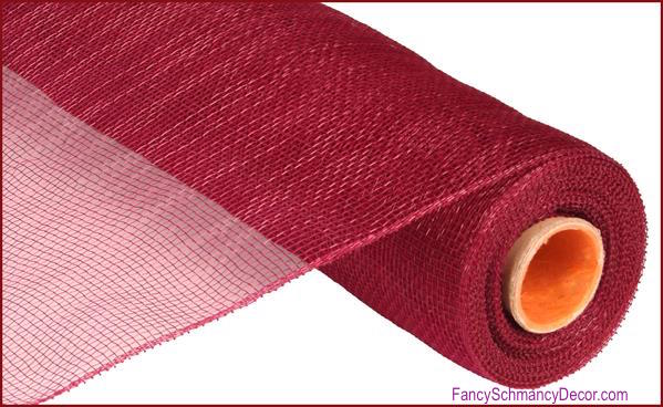 21" Burgundy Deco Mesh