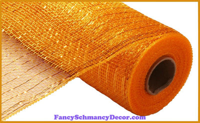 10"X10yd Bright Gold W/Gold Foil Metallic Mesh
