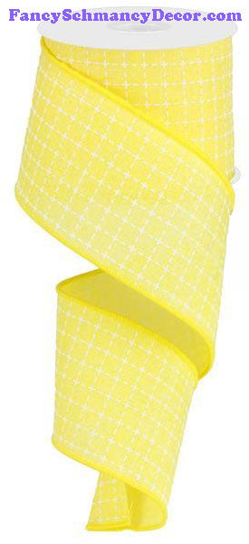 2.5" X 10 yd Raised Stitched Squares/Royal Ribbon