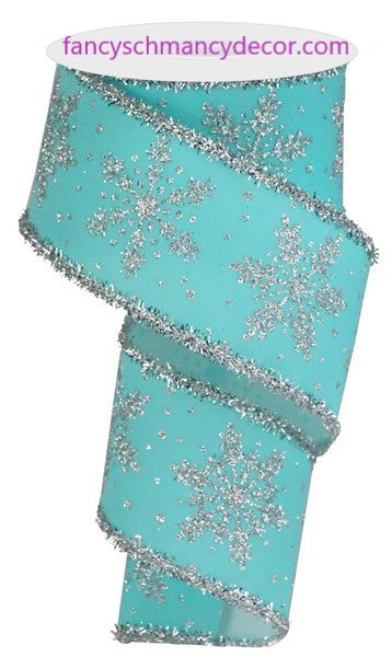 2.5"X10yd Snowflake/Glitter/Velvet/Tinsel