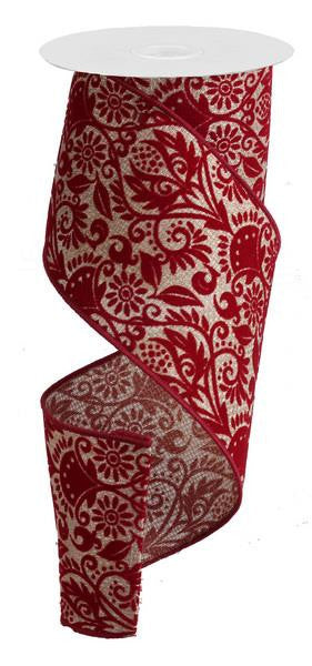 Holiday - Damask Ribbon - FancySchmancyDecor