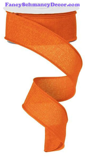 1.5" X 10 yd Royal Solid Orange Burlap Ribbon