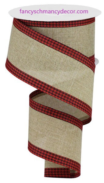 2.5"X10yd Royal Burlap Gingham Edge