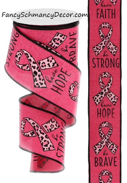 2.5"X10 Yd Breast Cancer/Leopard Print