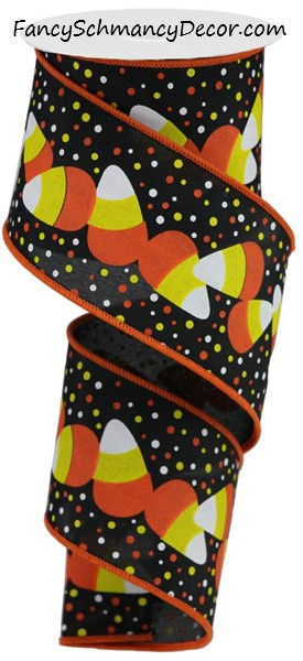 2.5"X10yd Candy Corn/Dots