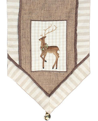Christmas Reindeer - Embroidered Table Runner - FancySchmancyDecor