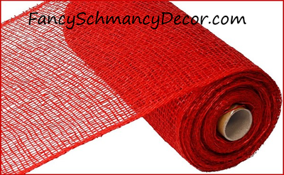 10"X10yd Red Poly Burlap Mesh