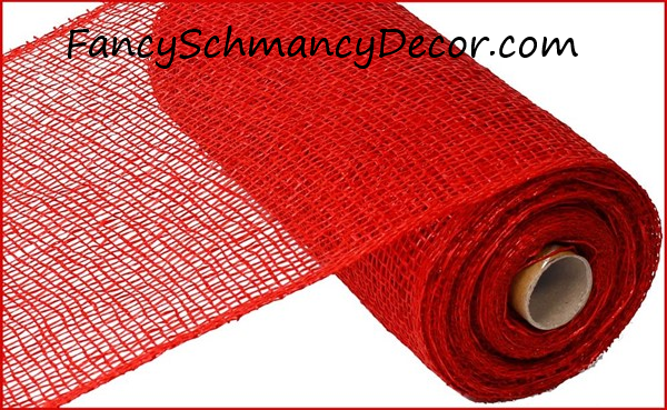 10"X10yd Red Poly Burlap Mesh